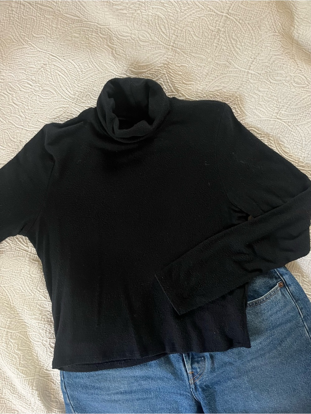 Anthropologie Classic Black Turtleneck Sweater